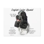 English Cocker Spaniel (parti) History Design postcards