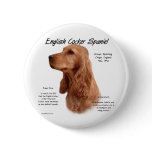English Cocker Spaniel (red) History Design buttons