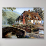 English Cottage in the countryside. posters