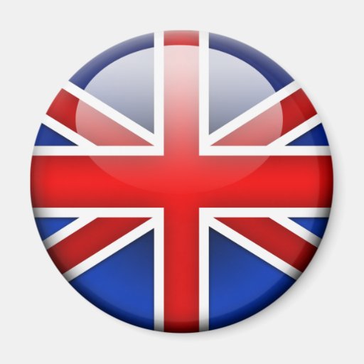 English Flag 2.0 Refrigerator Magnets