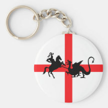 English flag George and the Dragon Keychain