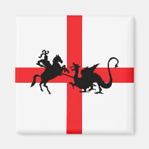 English flag George and the Dragon Refrigerator Magnets