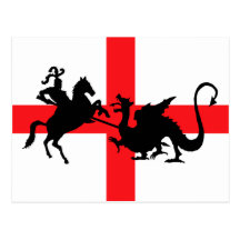 English flag George and the Dragon Post Cards