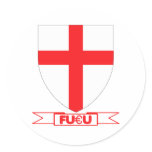 English flag round stickers