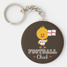 English Football Soccer Chick Key Ring Key Chain