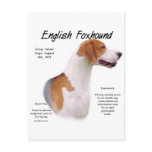 English Foxhound History Design postcards