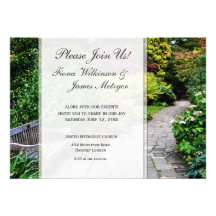 English Garden Wedding Personalized Invite