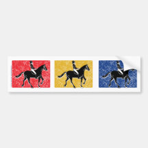 English Horse and Rider Bumper Sticker