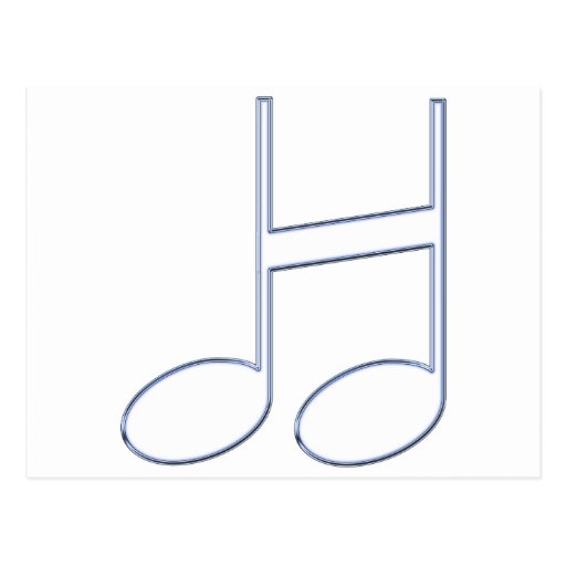 English Letter "H" Created From Musical Notes Postcard Zazzle