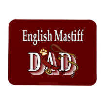 English Mastiff Dad Rectangle Magnets