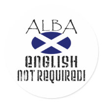 english not required sticker