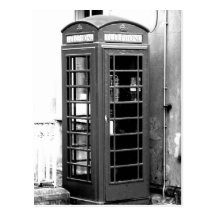 English Phone Cabin Post Card
