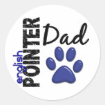 English Pointer Dad 2 Round Sticker