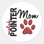 English Pointer Mum 2 Round Sticker