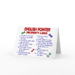 ENGLISH POINTER Property Laws 2 Greeting Cards