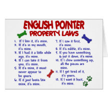 ENGLISH POINTER Property Laws 2 Card