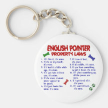 ENGLISH POINTER Property Laws 2 Keychains