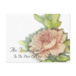 English Rose An Invitation Post Card-Customise