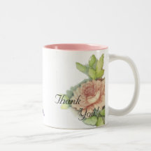 English Rose Thank You Mug-Customise