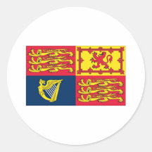 English Royal Standard Round Sticker