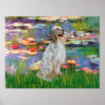 English Setter 1 - Lilies 2 Posters