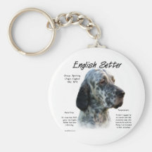 English Setter History Design Key Chains
