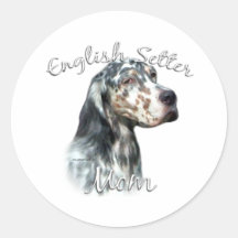English Setter Mum 2 Stickers