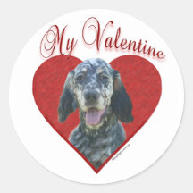 English Setter My Valentine - Sticker