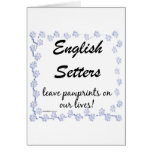 English Setter Pawprints Cards