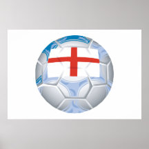 English Soccer Ball Poster
