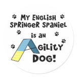 English Springer Spaniel Agility Dog Stickers