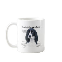English Springer Spaniel (blk) History Design Coffee Mug