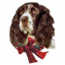 English Springer Spaniel Christmas Gifts Ornament Photo Sculpture