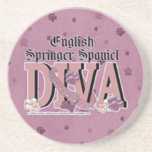 English Springer Spaniel DIVA Beverage Coaster