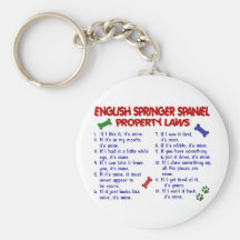 ENGLISH SPRINGER SPANIEL Property Laws 2 Keychains