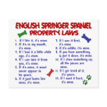 ENGLISH SPRINGER SPANIEL Property Laws 2 Post Card