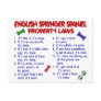 ENGLISH SPRINGER SPANIEL Property Laws 2 Post Card