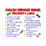 ENGLISH SPRINGER SPANIEL Property Laws 2 Post Cards