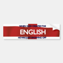English St George's Day God Created Bumper Stickers