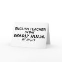 English Teacher Deadly Ninja cards