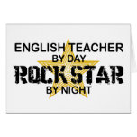 English Teacher Rock Star cards