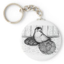 English Trumpeter Line Drawing keychains