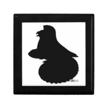 English Trumpeter Silhouette Trinket Boxes