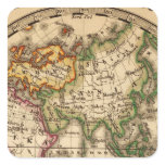 Engraved Eastern Hemisphere Map stickers