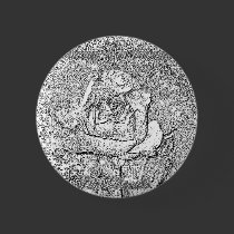 Engraved Rose Button