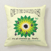 Engulfed Coast Throw Pillow