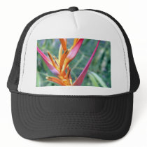 Enhanced Hawaiian Heliconia Flower Trucker Hats