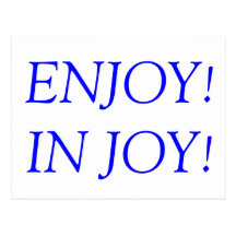 ENJOY!  IN JOY! POSTCARDS