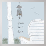 Enjoying the Wind Chimes Poster Print