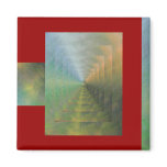 Enlightened Stairs Oil Painting magnets
